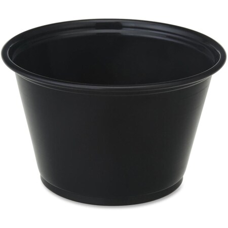 Lorell 4 oz Polystyrene Portion Cups - Black GJO19068